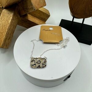 Empire Animal Print Crystal Necklace NEW‎
